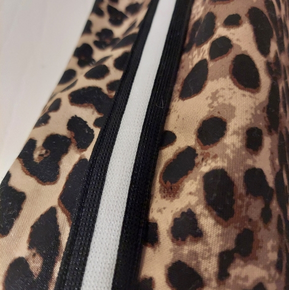 High-Waisted Leopard Print Shorts, Stretchy - Picture 4 of 6